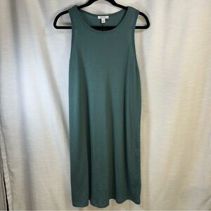 Vintage y2k Nine West Teal Sleeveless Ribbed Dress Sz XL